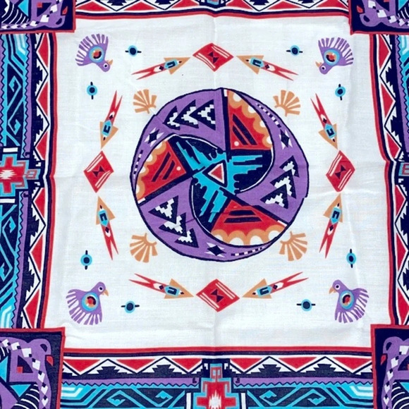 Boho small bandana scarf - Picture 2 of 4